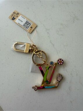 Louis Vuitton Multicolor LV Flower Keychain Bag Charm Murakami New